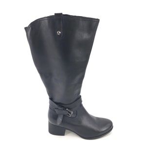 Naturalizer Boot Dev Black Leather Riding 9 WC. Not true WC,